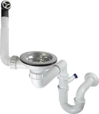 Produktbild von Siphon für Granitspülbecken, 1-Becken Chrom
