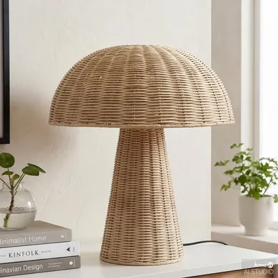 Produktbild von home24 Tischleuchte - Rattan - 1-flammig