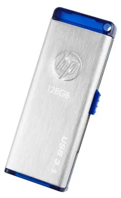 Produktbild von HP x730w, 128 GB, USB Typ-A, 3.2 Gen 1 (3.1 Gen 1), 140 MB/s, Dia, Blau, Edelstahl