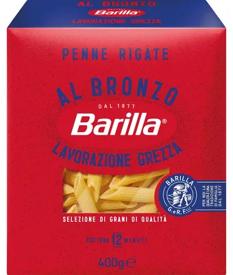 Image de Barilla Penne Rigate Al Bronzo pâtes de semoule de blé dur 400g