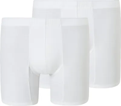 Produktbild von SCHIESSER Herren Boxershorts  2er Pack - Premium Baumwolle-Shorts, Retro, Baumwoll Stretch Weiß L