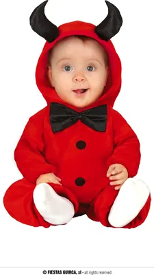 Obrázok produktu pre Démonický halloweenský kostým s kapucňou halloweenský kostým diabol červený čierny roztomilý detský sviatok, veľkosť: 86/92 Farba: červená