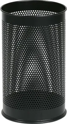 Produktbild von Papierkorb Metall 15 Liter schwarz Packung mit 2 Stück