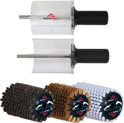 Image de Kit de brosses rotatives RaceWax Nylon Crin de cheval Cuivre Brosse rotative 100mm SpeedStick