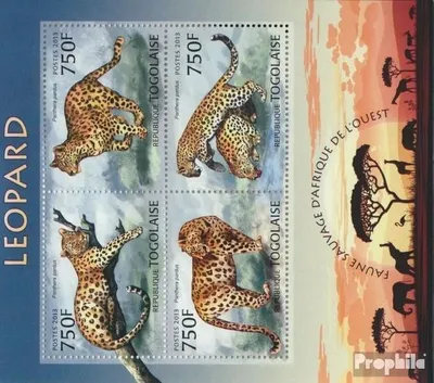 Produktbild von Briefmarken Togo 2013 Mi 4866-4869 Kleinbogen (kompl. Ausgabe) postfrisch Leoparden (Panthera pardus)