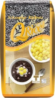 Produktbild von Schwarzer klebriger Reis 1kg QRice
