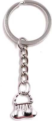 Image de Onwomania Porte-clés Sac à main Argent Femme Sac Argent Métal Pendentif Charm