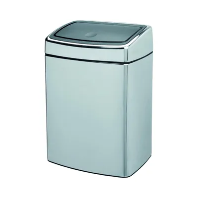 Immagine prodotto di Brabantia Touch Bin, cestino per rifiuti, cestino per rifiuti, cestino per carta straccia con supporto a muro, acciaio inox, 10 litri, 477201