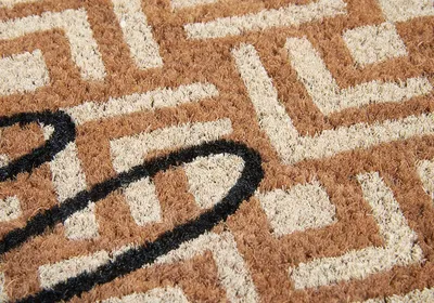 Produktbild von Kokos Türmatte für innen 45 x 75 cm, Fußmatte, Outdoor, Kokosmatte, Schmutzfangmatte, Willkommensdesign, wetterbeständig, rutschfest, für Eingangsbereich und geschützte Außenbereiche, natur