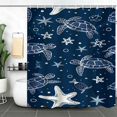 Obrázok produktu pre Záves do sprchy, vodotesný, 160 x 200 cm, tmavomodrá farba