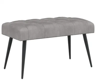 Produktbild von vidaXL Bank mit Knopfheftung Hellgrau 80 x 40 x 46 cm Samt