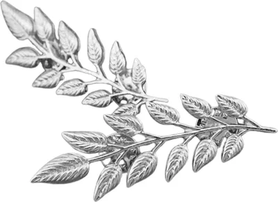 Produktbild von 1 Paar Broschennadeln, Blattform, Dekoration, Schmuck, langlebig, Reversbroschen, Kleidungsdekoration-Silber