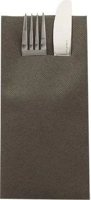 Produktbild von Sovie HORECA Besteckserviette Braun aus Linclass® Airlaid 40 x 40 cm, 1/8 Falz, 75 Stück