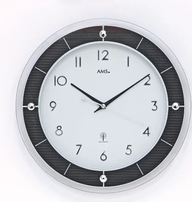 Produktbild von AMS Funk-Wanduhr, Funkwerk, 30x30x4cm, 5854