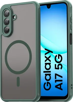 Produktbild von Magnet-Case für Samsung Galaxy A17 5G Hülle Magsafe Schutzhülle Stoßfest TPU-Rahmen starker Magnetring, Grün