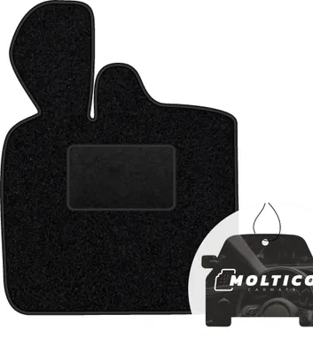 Produktbild von moto-MOLTICO Fahrer Fußmatte Auto Velours Fahrerseite Autoteppiche Schwarz Fahrermatte 1-teilig passend für Smart ForTwo I 1998-2007