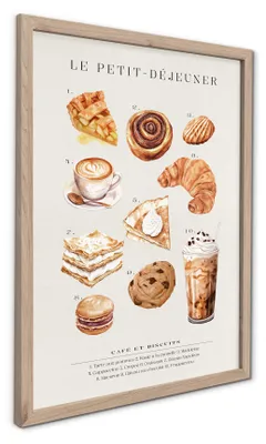 Productafbeelding van MODERNPIK Ontbijtfoto, wanddecoratie 30 x 40 cm – Moderne decoratie in portretformaat