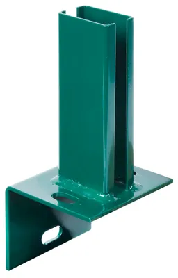 Immagine prodotto di Alberts 686109 Supporto per pali di recinzione su cordoli a L, da avvitare, zincato a caldo, piastra 120 x 120 mm, per pali 60 x 40 mm