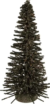 Image de Clayre & Eef Figurine de décoration de Noël Sapin de Noël Ø 17x30 cm Vert Bois