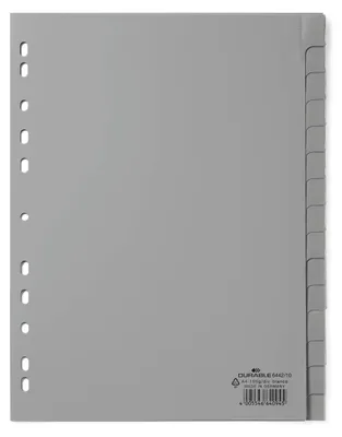 Obrázok produktu pre DURABLE index A4 15 ks zváraný PP, 644210 sivá