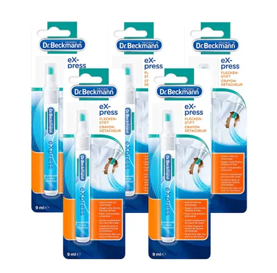 Produktbild von Dr. Beckmann Express Fleckenstift 5x9ml Fleckenentferner Unterwegs Getränke Eis