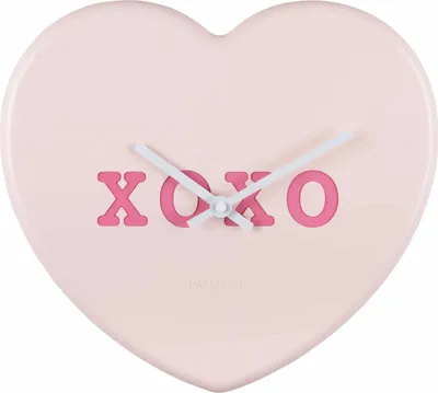 Produktbild von Karlsson - Wanduhr Heart Candy - Rosa - 30x6.2x27cm