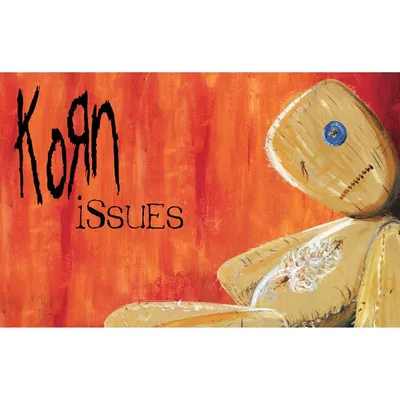 Produktbild von Korn - Poster "Issues", Stoff RO8841 (70 cm x 106 cm) (Orange/Schwarz/Sand)