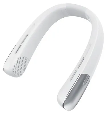 Produktbild von Bladeless Nackenventilator USB-C Wiederaufladbar, LED Display, 100 Stufen, 360° Luftstrom, Tragbarer Halsventilator für Reisen Büro