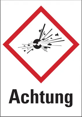 Produktbild von Dreifke® Gefahrstoffetiketten - Explodierende Bombe (GHS01) - 52x74 mm Folie ...