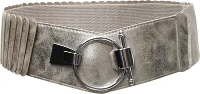 Produktbild von Glamexx24 Damen Taillengürtel Elastischer gürtel 8 cm breiter Hüftgürtel silberner Ring-Farbe: Gold -Größe: 83cm ( Taillenweite 75-100cm )