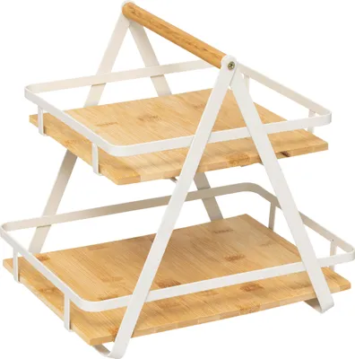 Obrázek produktu pro Stojací polička na kuchyňskou linku ORDERA, 2 úrovně, 30,5 x 22,5 x 29 cm, bílá