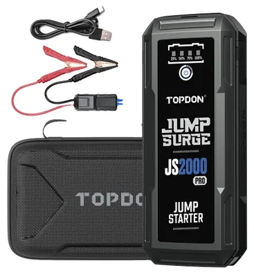 Image de Démarrage automatique, courant de pointe 2500 A, batterie externe 16000 mAh, JS2000PRO