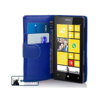 Obrázok produktu pre Cadorabo puzdro pre Nokia Lumia 520 Protective Cover in Blue Puzdro na mobilný telefón Book Case Etui Cover