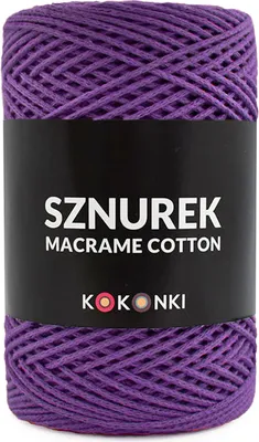 Produktbild von Macrame Baumwollseil KOKONKI 2mm, 200m, Aubergine