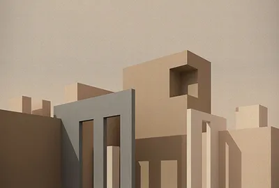 Produktbild von Tadessi Fototapete | Abstrakt | 4.00 m  x 2.70 m | Beige | Grau | Wandbild | Digitaldruck