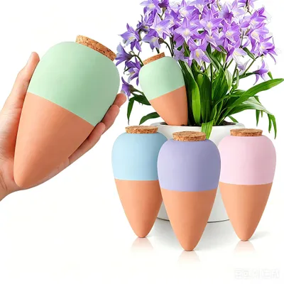 Image de Systèmes d'arrosage pour plantes, lot de 4, pour intérieur et extérieur, système d'arrosage automatique