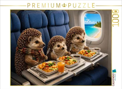 Produktbild von CALVENDO Puzzle Auch kleine Igel machen Urlaub | 1000 Teile Lege-Größe 64x48cm Foto-Puzzle für glückliche Stunden