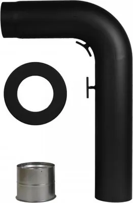 Produktbild von Ofenrohrset 130 gezogen schwarz