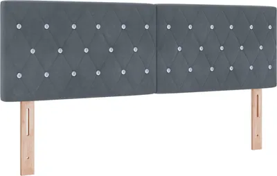 Obrázek produktu pro Čelo postele Tmavě šedá 160 cm samet