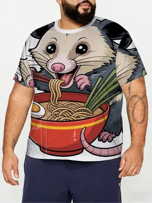 Produktbild von Herren T-Shirt Übergröße, Oversize Kurzarmshirt mit lustigem Grafik Print, lässiges Freizeit Shirt mit Rundhalsausschnitt für Alltag 1XL