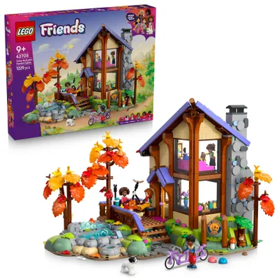 Produktbild von LEGO Friends Gemütliche Hütte im Herbstwald - Miniatur Spielhaus mit 4 Minifiguren, 2 Haustierfiguren & Zubehör - Kinderzimmer Deko - Geschenkidee für Mädchen ab 9 Jahren - 42705