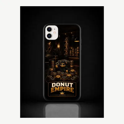 Productafbeelding van iPhone 11 hoesje, telefoonhoesje, beschermhoesje, case met donutmotief – LUNØIR ©