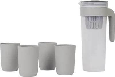Produktbild von Kanne mit Filter und 4 Trinkbechern