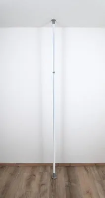 Productafbeelding van Hoofdstang 165-300 cm - Verstelbaar opbergsysteem - Telescoopstang - Staal - Wit