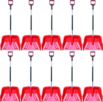 Produktbild von 10x Schneeräumer Schneeschieber Alutube 55cm rot stark Schaufeln Snower
