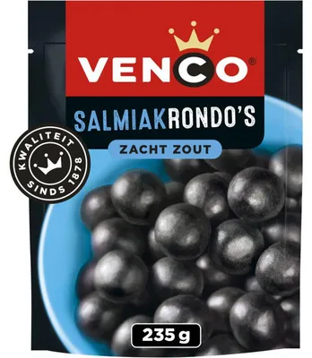 Immagine prodotto di Venco Salmiak Rondo's Liquirizia Caramelle 235g - Liquirizia olandese dolce-salata
