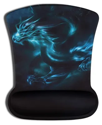 Immagine prodotto di Tappetino ergonomico per mouse con poggiapolsi in gel, base inPoliuretanoantiscivolo e superficie in tessuto liscia. Modello MM-114