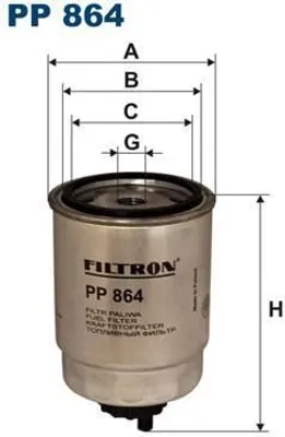 Produktbild von FILTRON KRAFTSTOFFFILTER Anschraubfilter PP 864