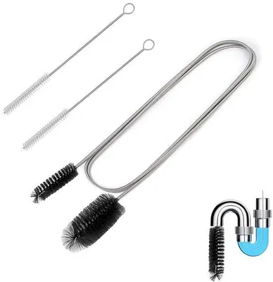 Produktbild von Flexibel Reinigungsbürste für Rohre und Abflüsse mit doppeltem Kopf