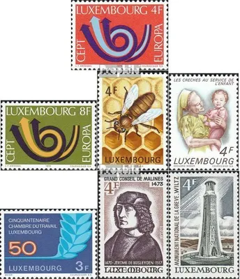 Produktbild von Briefmarken Luxemburg 1973 Mi 862-863,864,865,868,869, 870 (kompl.Ausg.) postfrisch Europa